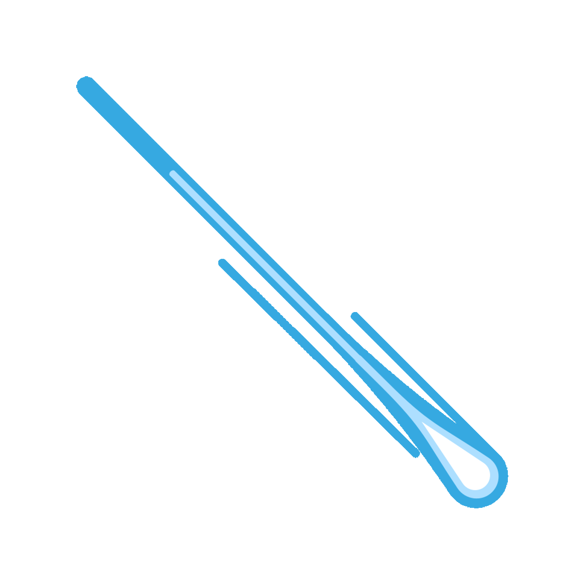 Komet fliegt nach unten rechts